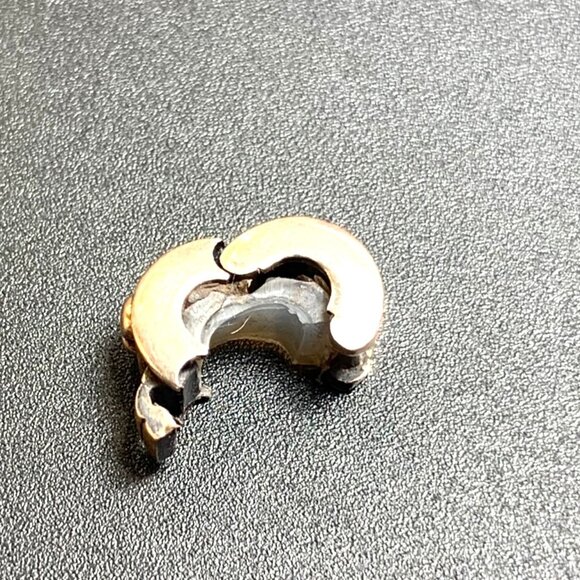 Sterling Silver 925 Double Heart Hinged Slide Charm Rubber Grip Inside 0.25" - Picture 4 of 9